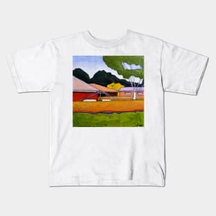 Australian Backyard with Hills Hoist Kids T-Shirt